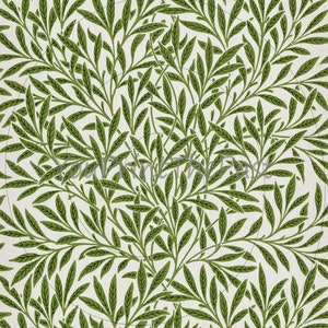 3-sizes William Morris Willow Bough. Printable Digital Paper for home printing.  Use in junk journals, scrapbooks, decoupage, greeting cards