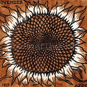 Riproduzione artistica classica di de Graag intitolata "Girasole". Formato 8,5x11 per la stampa e l'incorniciatura a casa, o per l'uso in lavori artigianali, diari e album.