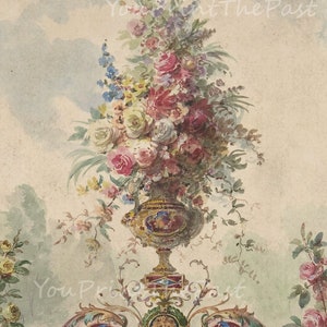 Antique Digital Paper 8 5x11 Printable Ornamental Wall Design Vintage