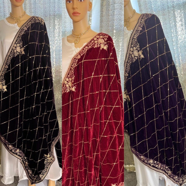 velvet ki shawl