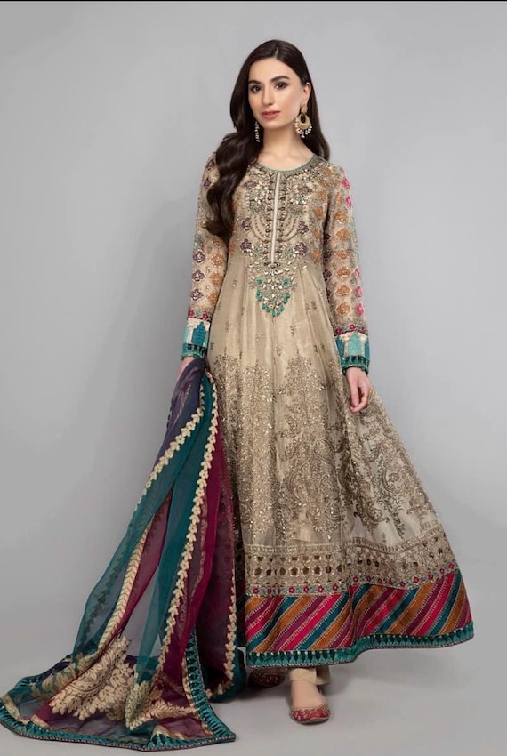 green emerald velvet dress Wahajmkhan | Sitara Formals main image 0