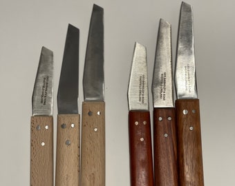 Cuchillo de punta de clip / cuchillo para trabajar el cuero / cuchillo para fabricar calzado / cuchillo para encuadernar libros / cuchillo para trabajar el cuero / George Barnsley and Sons