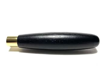 Carver Handle / Wooden Handle / Turned Handle / Tool Handle / Ash Turned Handle / Carving Tool Handle / Black gloss tool handle