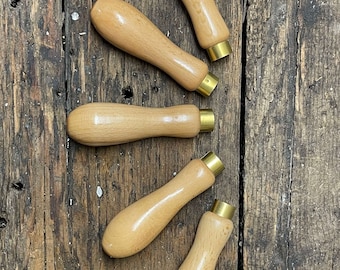 4&quot; Beech Turned Handle / Tool Handle / Wooden Handle / Turned Handle / Wood Turned Handle / Beech Handle
