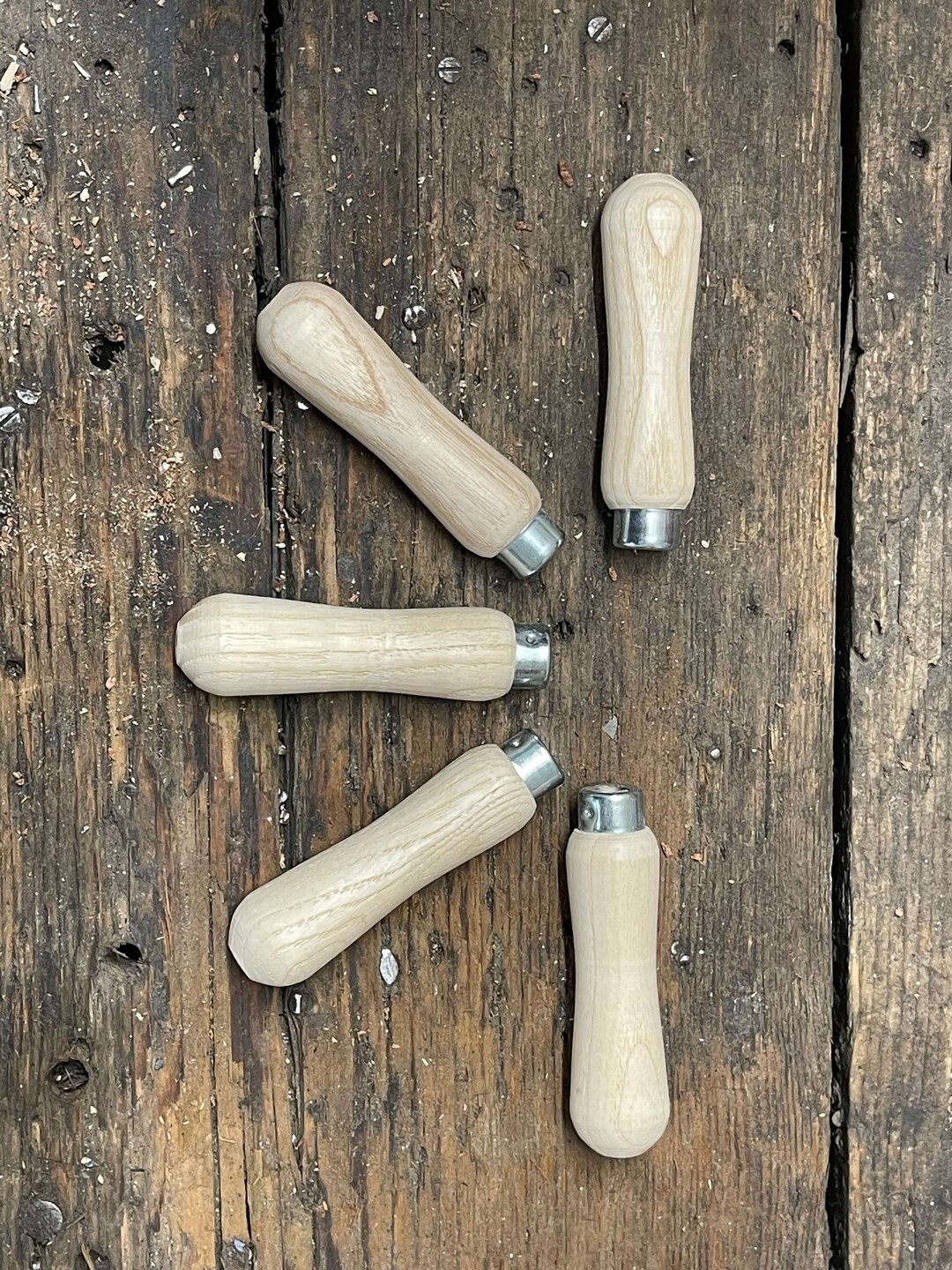 Mini File Handle / 3 Hardwood Handle / Turned in Beech and Ash / Tool