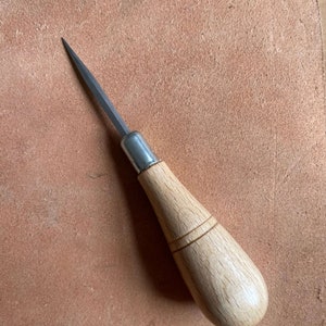 Saddlers Awl fitted in Handle / Diamond Awl / Awl / Leather Craft Awl / Sewing Awl / Awl in Handle