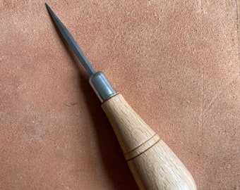 Saddlers Awl fitted in Handle / Diamond Awl / Awl / Leather Craft Awl / Sewing Awl / Awl in Handle