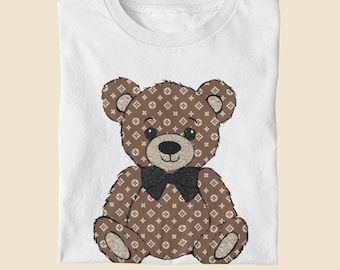 Luxury Brown Bear With Black Bow Tshirt Sweatshirt Unisex Travel Gift
