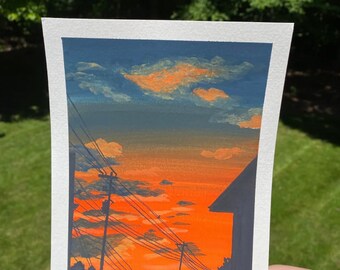 Sunset Skyline original painting