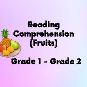 9 Leseverstehen Short Passages - Fruits - Grad 1 - Grad 2, Lehrerhilfe, Arbeitsblätter Grad 1-2, Arbeitsblätter für Kinder
