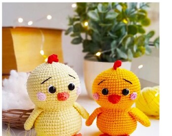 PATTERN/INSTRUCTIONS Chicken, Amigurumi Pattern, Chicken Pattern, Crochet Chicken Pattern, Animal pattern, Amigurumi, PDF Crochet Pattern