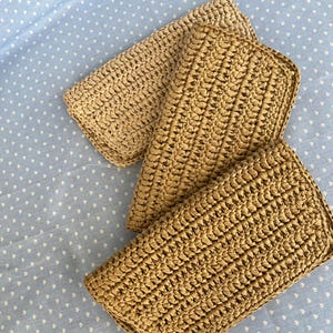 Bolso de rafia de crochet Bolso bandolera de rafia Bolso de noche de rafia Clutch tejido de rafia Clutch de paja Clutch tipo sobre Bolso pequeño de crochet