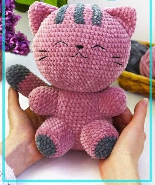 Crochet Cat Toy Pattern Easy Amigurumi Kitty PDF Crochet Etsy