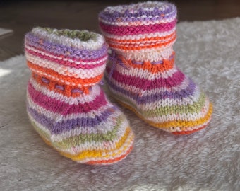 Children Woven Socks-Wool Socks-Hand Made Wool Socks-%100 Hand MadeKnitted Woolly Slipper Socks-Kids Socks,Ethical Clothing - Chunky Knit