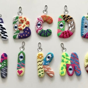 Punch Needle Keychain | Keychain | Punch | Alphabetıc Keychain | embroıdery punch | Gift