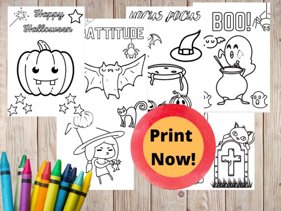 Halloween Coloring Book Printable PDF Pages