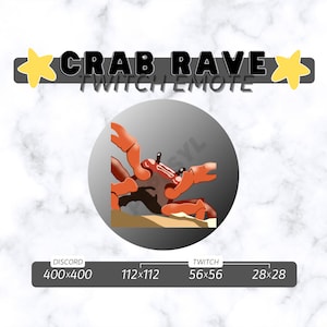 Emotka Crab Rave - Discord - Twitch - NATYCHMIASTOWE POBIERANIE!