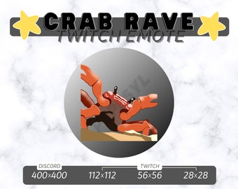 Crab Rave Emote - Discord - Twitch - INSTANT DOWNLOAD!
