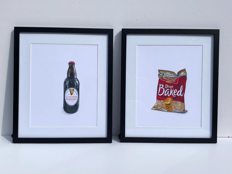 Original Guinness Stout Bottle Drawing, Realistic Coloured Pencil Art image 5