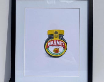 Original Marmite, Coloured pencils, Realistic Drawing, Original Art