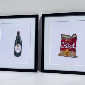 Original Guinness Stout Bottle Drawing, Realistic Coloured Pencil Art image 20