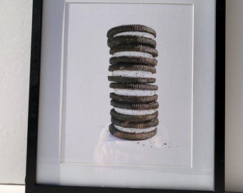 Oreos Doble Crema Originales, Lápices de Colores, Dibujo Realista, Arte Original