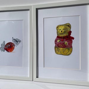 Lápices de colores originales Lindt Teddy, dibujo realista, arte original imagen 19