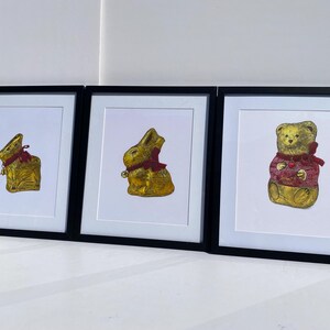 Lápices de colores originales Lindt Teddy, dibujo realista, arte original imagen 6