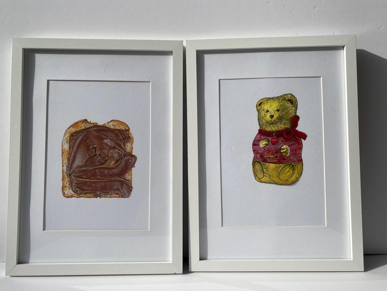 Lápices de colores originales Lindt Teddy, dibujo realista, arte original imagen 13