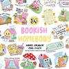 Cottagecore Bookish Clipart Set, Cozy Garden Tea Books PNG, Cute ...