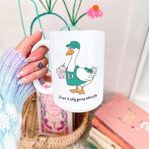 Silly Goose PNG Bundle Just a Silly Goose Characters Porch On the Loose Sublimation Clipart Stickers Dilly Dally Duck Goose Era Bookmark image 5