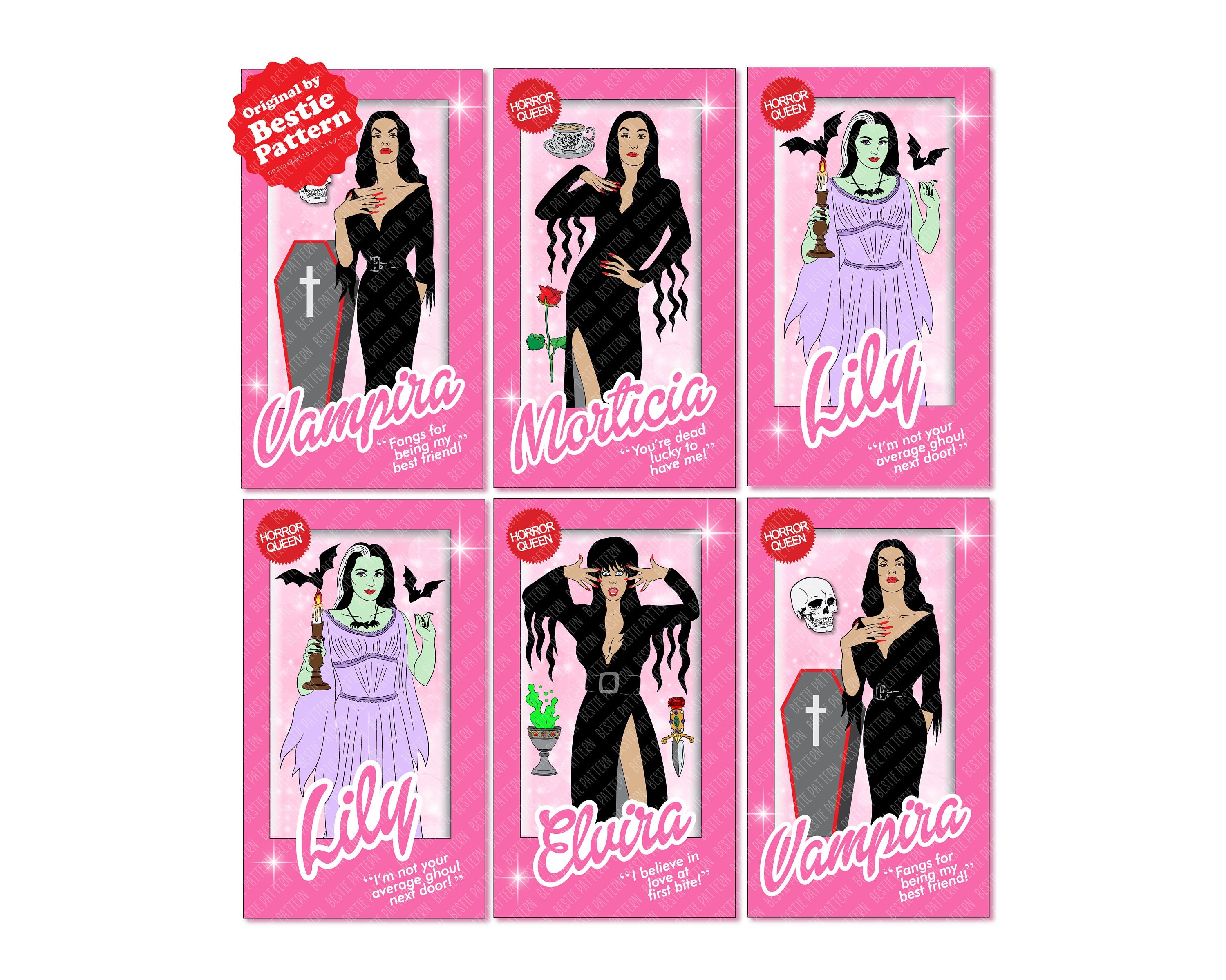 Halloween Queens PNG Set Horror Characters PNG Horror Etsy