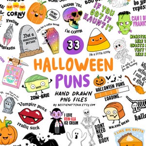 Halloween woordspelingen PNG-bundel, sarcastisch sublimatiebestand, Halloween-bundel, leuke spookbundel, Halloween retro, sarcastisch skelet clipart