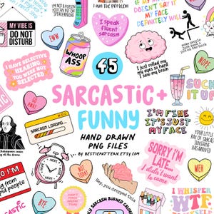 Sarcastic PNG Bundle Snarky Bundle Sarcastic Sublimation Sarcastic Clipart Funny Sarcastic Woman Sarcastic Digital Files Snarky Skeleton