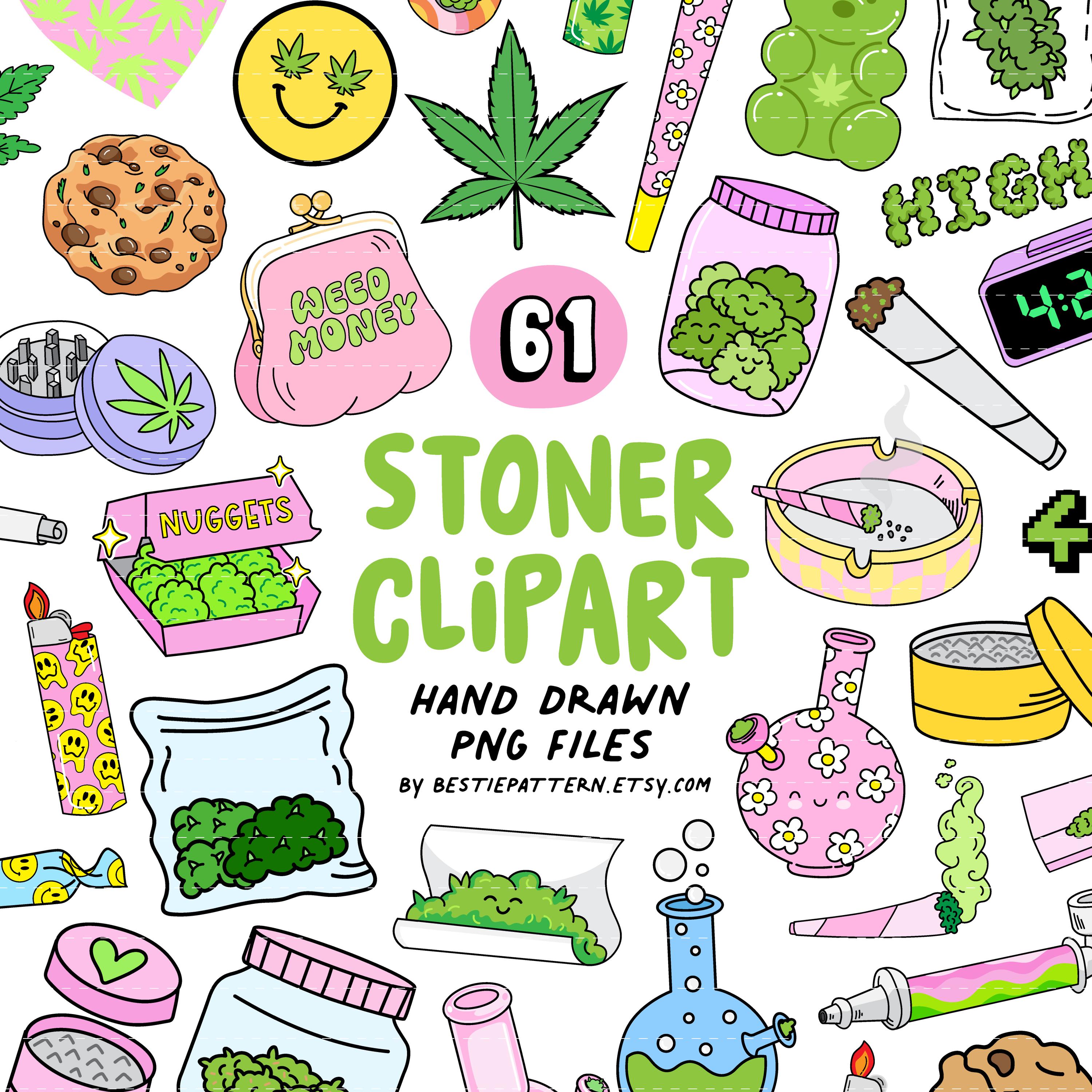 Weed cartoon - Etsy México, image size:3000x3000