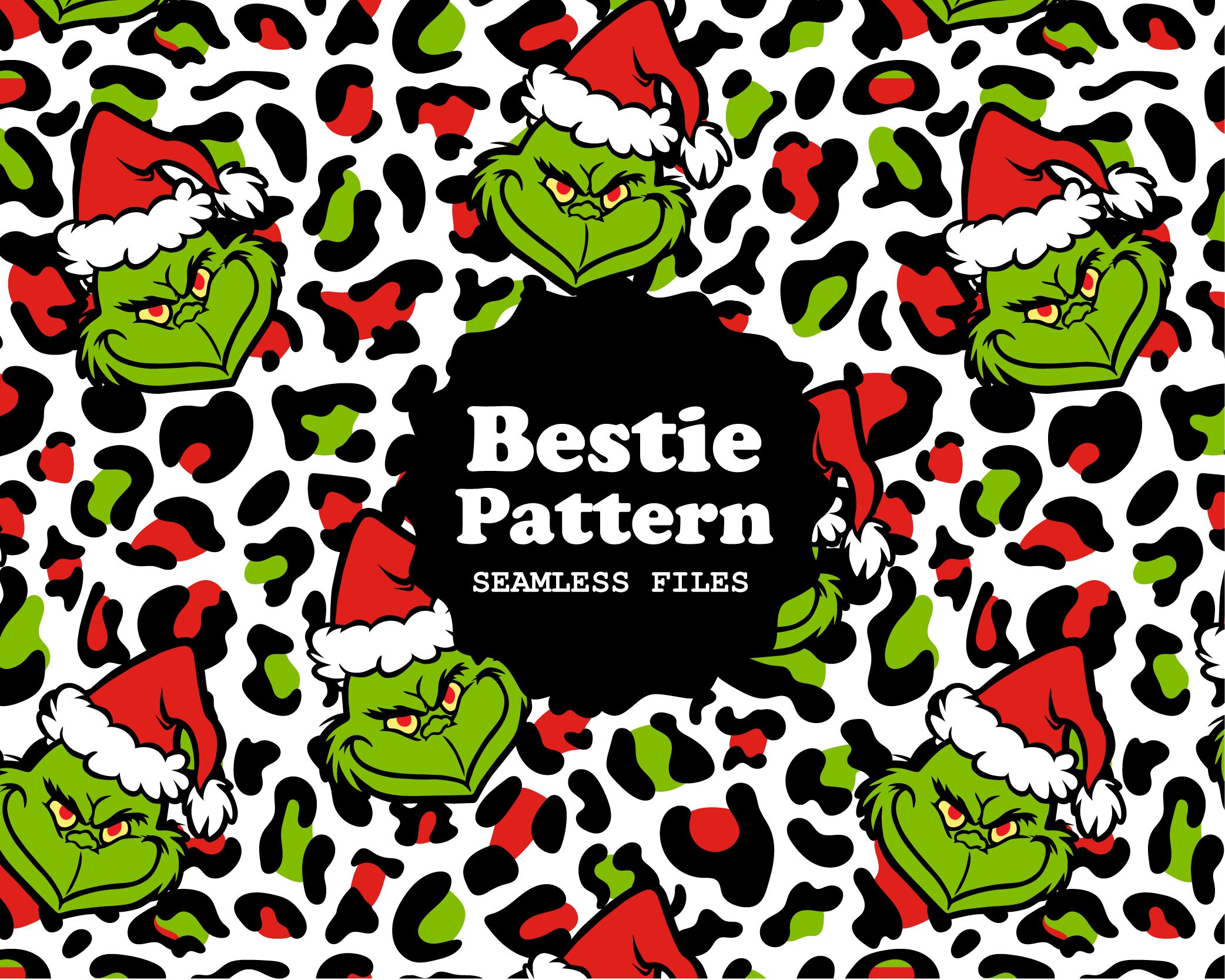 Grinch Seamless Pattern Grinch Animal Print Seamless Etsy