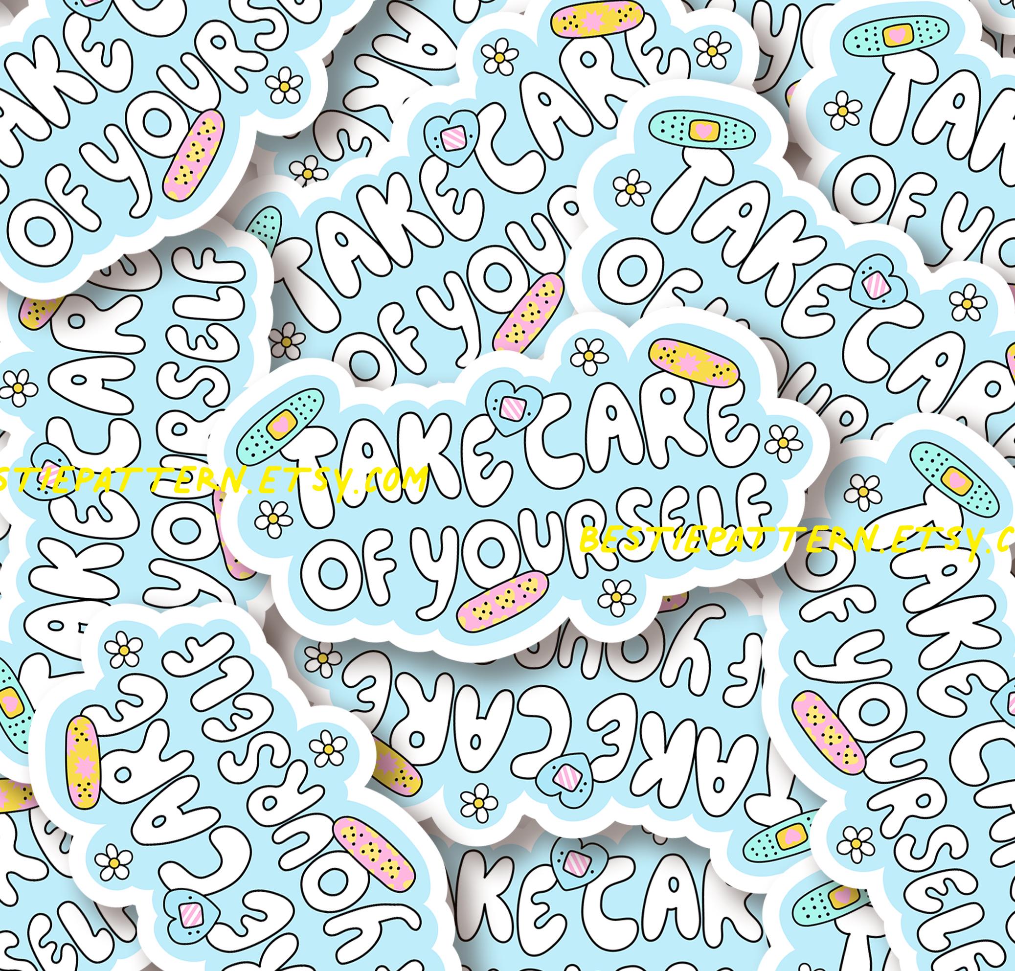 Self Care Mental Health PNG Bundle Funny Digital Files and Clipart for ...