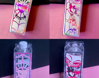 Hazbin Hotel Helluva Boss Hellaverse Tumbler Milk Box Holographic Cup Bottle