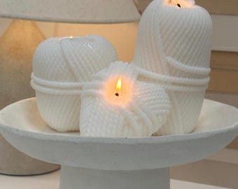Wool Yarn Candle | Cosy Candle | Autumn Home Decor | Loving Gifts | House Warming | Soy Wax |