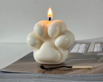 Paw Candle | Pet Paw Print Candle | Puppy Cat Kitten Dog | Animal Candle