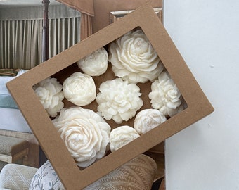 Peony Carnation Mix | Flower Candles | Wax Melts | Wedding | Decor | Table Decor | Mother's Day | Gift | Floral | Soy Wax |