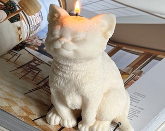 Extra Large Cat Candle | Kitten | Cute Cat Candle Gift | Animal Lover | Pet Gifts | XL Candle | Handmade Soy Wax | Kitty | Cat Lover | Decor