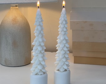 Christmas Tree Taper Candle | Set of Two | Christmas | Home Decor | Gift | Stocking Filler | Small Gifts