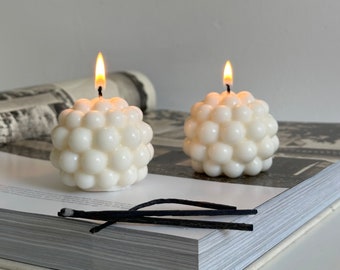 Spherical Bubble Candle | Set of Two | Natural Soy Wax | Minimal Home Decor