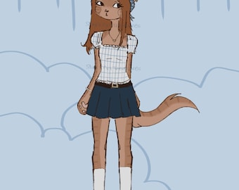 Hand Drawn Cat Furry Adoptable