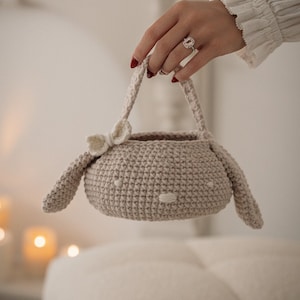CROCHET PATTERN - Easter Bunny Basket Crochet Pattern