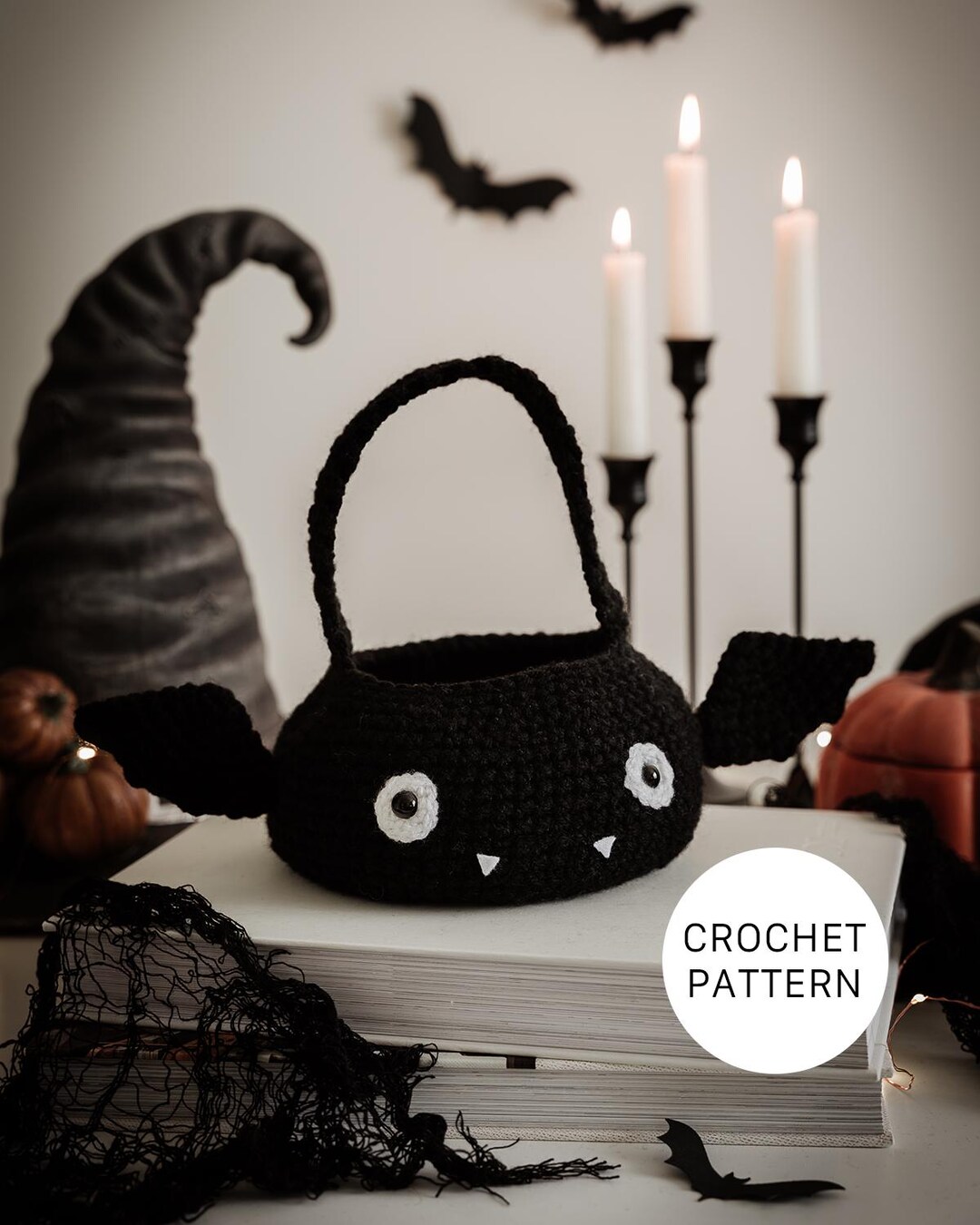 Bat Basket Crochet Pattern – Digital PDF | Halloween Crochet Project ...