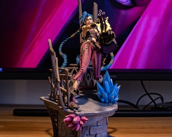 Arcane Jinx, 8.85&#39;&#39;, Resin Statue ,Figure, Gift for Gamer, Home decoration ,3D Printed, Handmade painting, Collectible Item, Great Quality