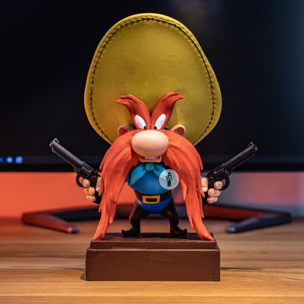 Looney Tunes Yosemite Sam, Action figure, 3D printed, Handmade painting, 7.2'' , Gift for him, Birthday, Resin, Great Quality