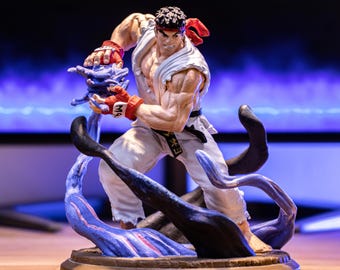 Ryu Hoshi Resin Statue 5.10&#39;&#39;, Street Fighter, Birthday Gift, Shelf decor, Collectible Item, 3D Printed, Handmade painting, Great Quality